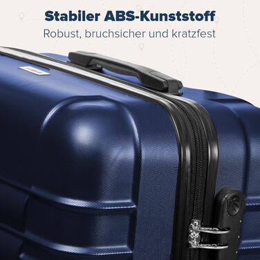 Набір валіз TRVLMORE 3 в 1: маленька, середня, велика, сірий колір. Валізи з твердим корпусом, 55x40x20 см (ручна поклажа).