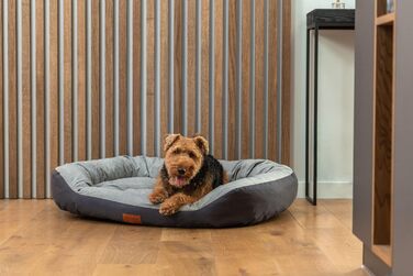 Льожа для собак середніх порід - BedDog: крісло-гніздо, крісло-корзина, диван для собак, чорний (105x85x21 см)