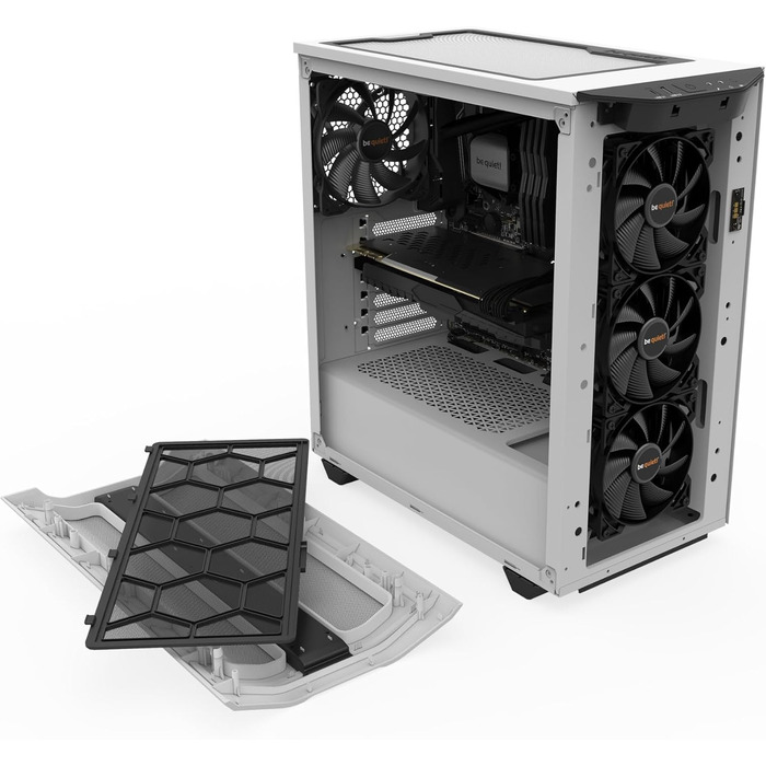 Корпус для ПК be quiet! Pure Base 500DX White, 3 вентилятори Pure Wings 2, ARGB підсвітка, підтримка радіаторів до 360мм, загартоване скло, білий