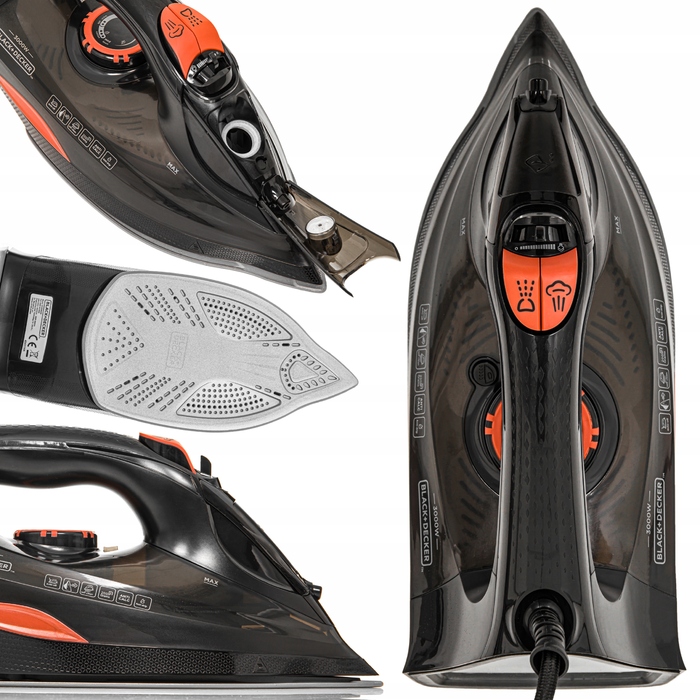 Парова праска Black+Decker BXIR3000E (3000 Вт; чорна)