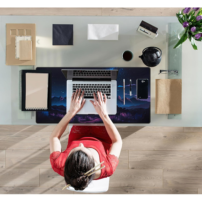 Килимок для миші та клавіатури Moon Mushroom XXL 80x40 см (Blue Mountain)