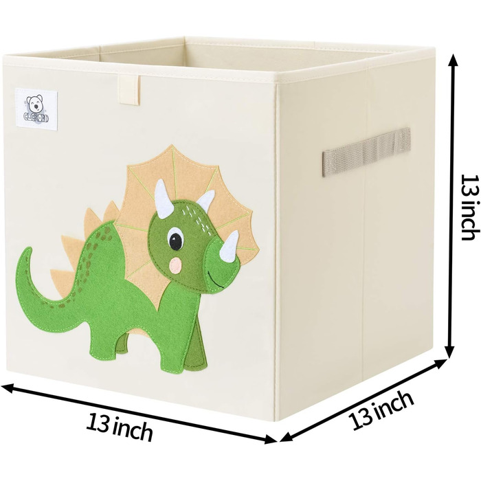 Складаний органайзер для іграшок Triceratops CLCROBD з тканини, кошик для зберігання у вигляді тварини, для дитячої кімнати, 33 см