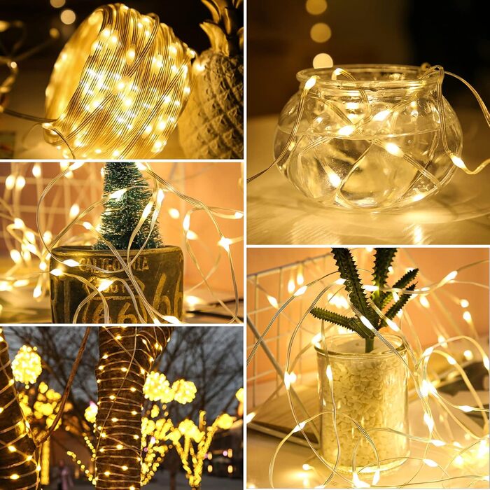 Ланцюжок LED-ліхтарів 220 LED, 25 м, 8 режимів, вологостійкий, з пультом, для декору кімнати, балкона, вечірки, Різдва (тепле біле світло), мідний дріт, PVC