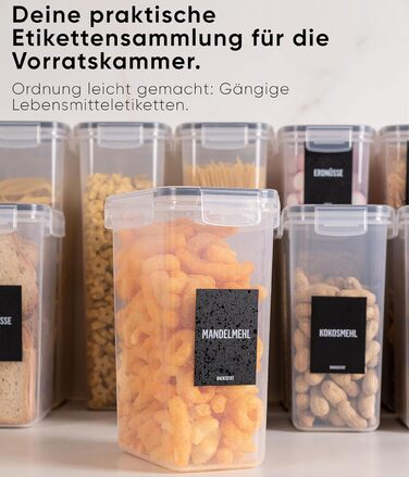 Набір контейнерів для зберігання Deco haus® 24 шт. з кришкою, герметичні - для кухні, продуктів, організації - для борошна, макаронів, мюслі