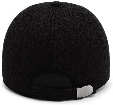 Кепка YAMEE для чоловіків, зимова бейсболка з відкидним навушником, тепла шапка-кепка, чорний (2074)