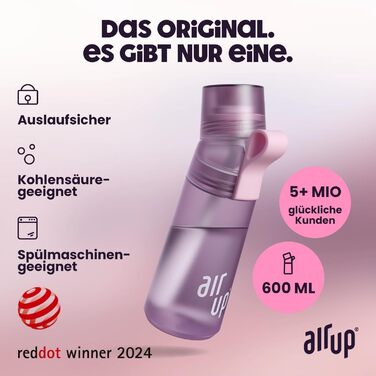 Air Up Twist Pro 600 мл Стартовий набір: пляшка з ароматом, без цукру, фіолетова + 5 смаків Pods