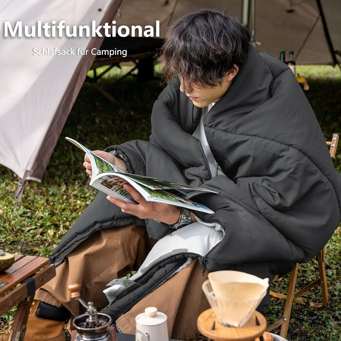 Спальний мішок Naturehike для дорослих, легкий прямокутний, з'єднуваний, 3-сезонний, для кемпінгу та піших прогулянок (сірий)