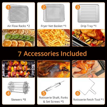 Hot Air Fryer 5QT XXL Fryer Hot Air Fryer Air Fryer with Silicone Liner, 8 Presets Quiet Air Fryer with Viewing Window Acekool 4.5L