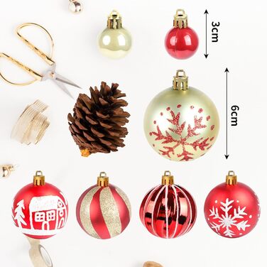 Набір прикрас на ялинку 44 шт: сині та золоті кулі для ялинки 6см та 3см, для дому та вулиці