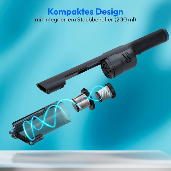 MEDION 2-в-1 Бездротовий акумуляторний пилосос з насадкою та підлоговою щіткою (BLDC-двигун, HEPA-13 фільтр, фільтрація пилу та алергенів, потужність всмоктування 20 kPA, док-станція, бездротовий, MD11515) білий (ручний пилосос + насадка, сірий)