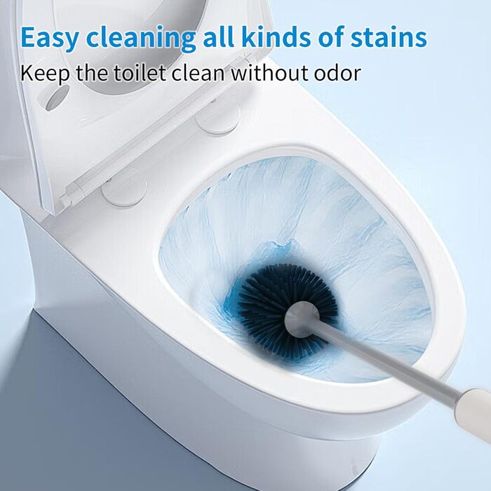 Набір силіконових щіток для максимальної гігієни: щітка для унітазу та щітка для підлоги, білий колір