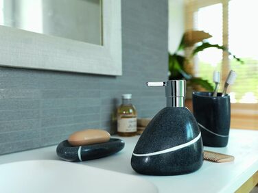 Миска для мила Spirella Etna з каменю, сірий колір, 15 x 11 x 3 см - декоративне приладдя для ванної кімнати