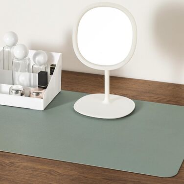 Двостороння килимок на стіл з антиковзаючим покриттям, 40 x 80 см (сірий, салатовий) - для офісу, ноутбука, миші