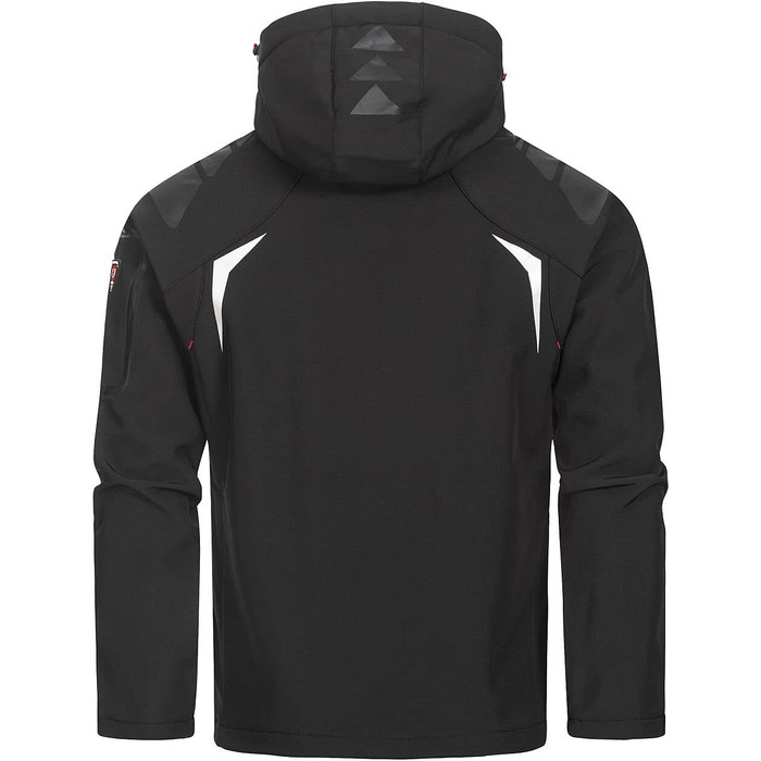 Чоловіча куртка Softshell Geographical Norway Tangata — водонепроникна функціональна outdoor куртка, чорно-червона, розмір XL