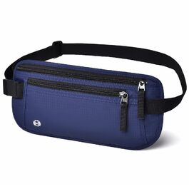 Чоловіча/Жіноча поясна сумка DiULi, чорна/темно-синя, для спорту, подорожей та активного відпочинку