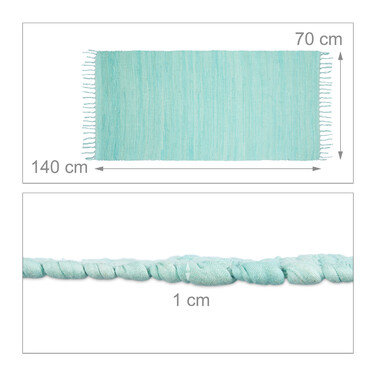 Relaxdays Fringe Rug