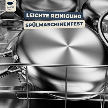 Сковорода Bratpfanne 20 см з нержавіючої сталі з антипригарним керамічним покриттям (індукція, електро, газ, духовка) без PFOA, PTFE та PFAS