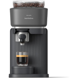 Кавомашина Philips Baristina, еспресо, автоматична, 16 бар, чорний, з млином, для дому, компактна