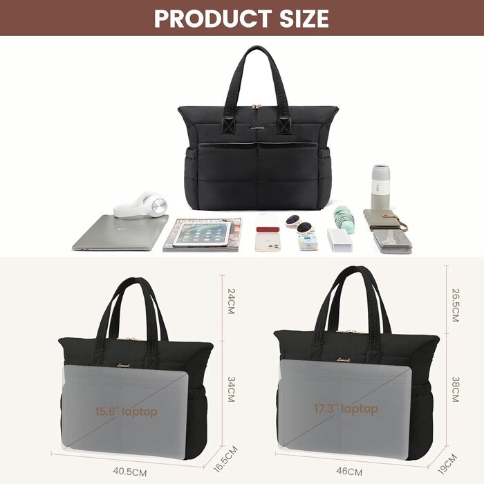 Сумка для ноутбука LOVEVOOK, чорна, 15.6 дюймів (для жінок)