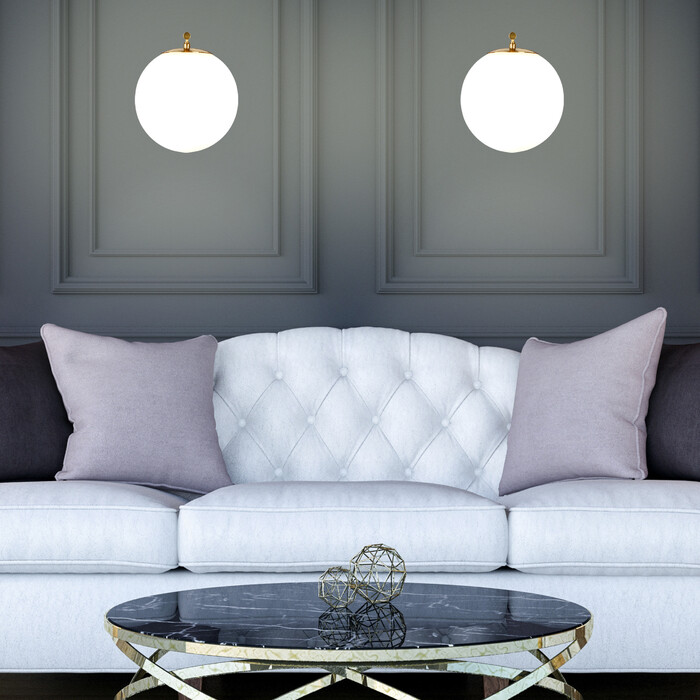 Relaxdays Brass Globe Wall Light
