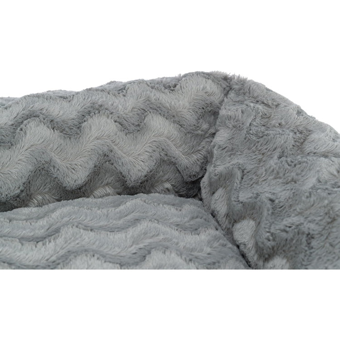 Ортопедичне собаче ліжко TRIXIE Vital Loki 65x50 см - м'яке ліжко з Memory Foam для собак, сірого кольору, розмір L