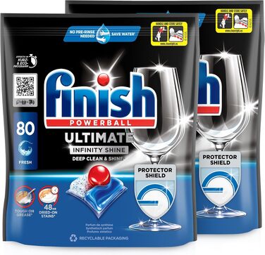 Таблетки для посудомийних машин Finish Ultimate Infinity Shine, економ-упаковка 160 шт