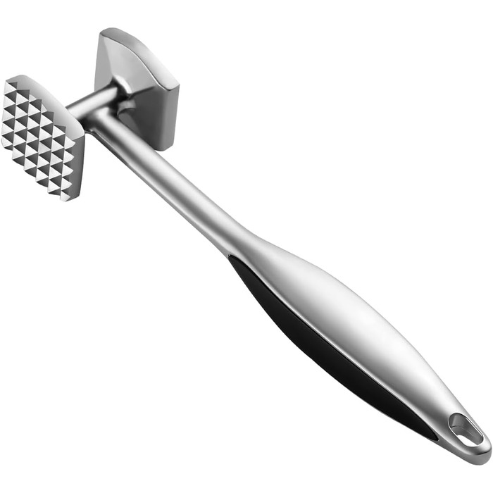 Молоток для м'яса Fleischhämmer з нержавіючої сталі, двосторонній, для шніцелів, котлет, стейків - ніж для розм'якшення м'яса