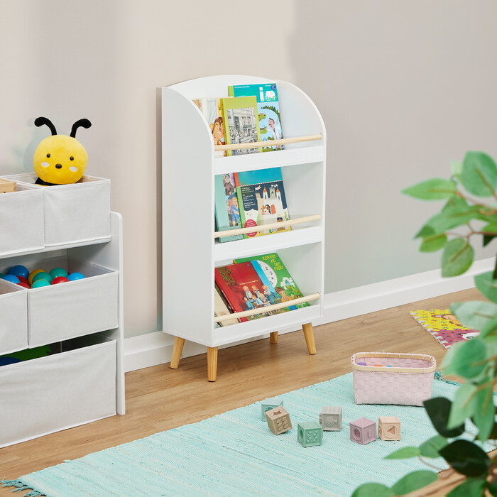 Дитяча книжкова шафа Relaxdays з 3 відділеннями