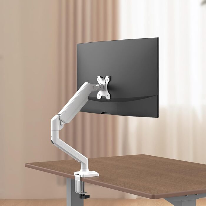 Кріплення для монітора GRIFEMA, 13-32 дюйми, регульоване, поворотне, до 9 кг, VESA 75x75/100x100, білий