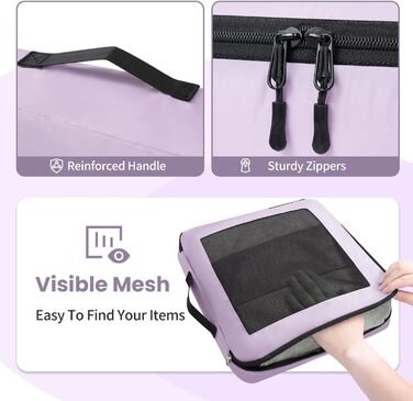 Органайзери для валізи Prezon, набір 8 шт., легкі, фіолетові