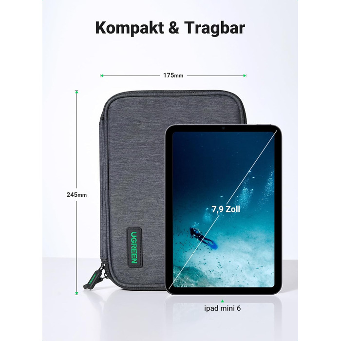 UGREEN Electronic Travel Cable Bag Universal Travel Cable Organizer Electronics Accessories Case 2-Layer Large Electronic Accessories Bag for Cables, Chargers, Power Bank, Tablet (M)