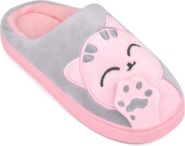 JACKSHIBO Теплі плюшеві тапочки для дому (зимові) - чоловічі/жіночі, унісекс, сірі (38/39 EU)