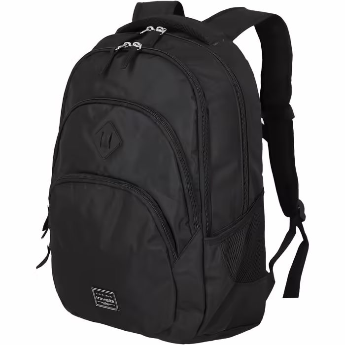 Рюкзак для ручної поклажі Travelite BASICS 22 л, 15,6'' для ноутбука, чорний, міський деньпак з багатьма відділеннями, 45 см