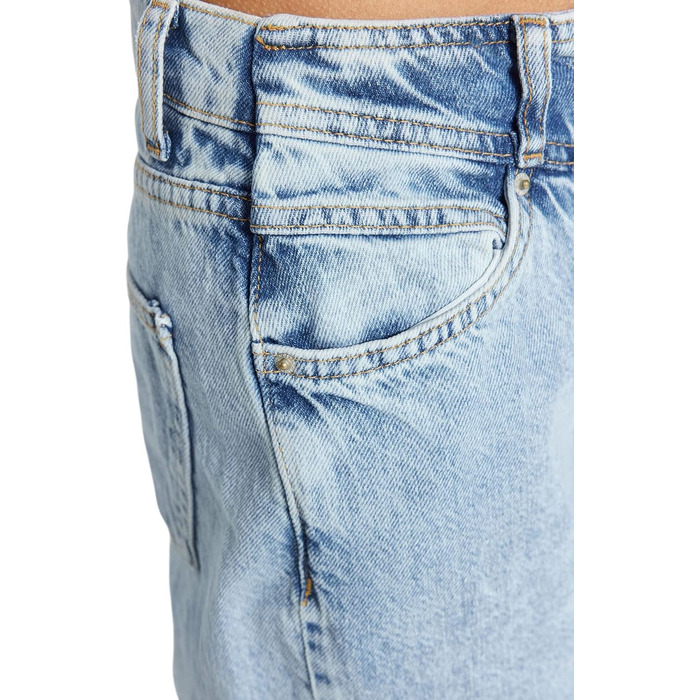 Джинси жіночі Trendyol з високою талією, широкі штанини, блакитні, розмір 38