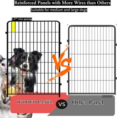 Загін для собак, 91 см, міцний загін-забор для собак середніх та великих порід, для вулиці, кемпінгу, двору