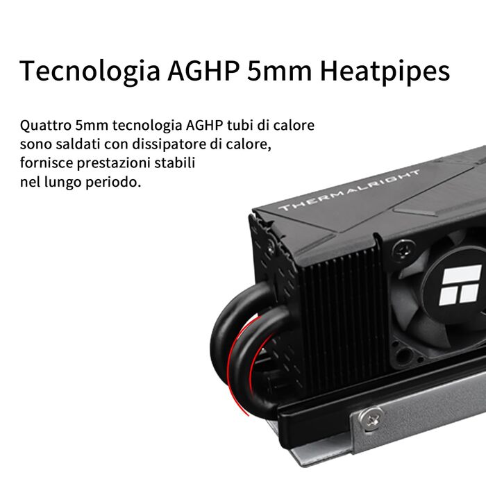 Радіатор охолодження SSD TR HR10 2280 PRO Black з тепловими трубами та вентилятором PWM