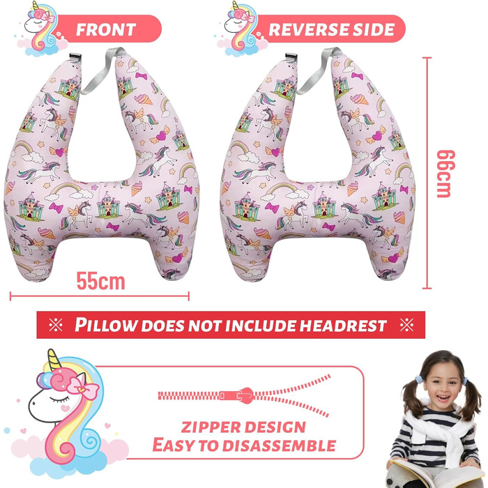 OHAANYY Sleep Pillow for Car Kids & Travel Pillow Kids Car, Car Pillow Kids/Sleep Pillow Kids Car, H-shaped Pillow Car Suitable for Holiday Travel for Children (Headrest not included)