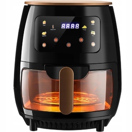 Аерофритюрниця Oyajia 6 л з LED-дисплеєм, вікном для перегляду, 6 функціями та потужністю 1700 Вт