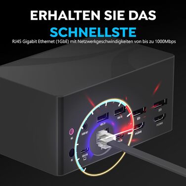 Док-станція для HDD/SSD 2.5/3.5 SATA з USB 3.0 Sabrent (EC-DFLT) - Підтримка 2.5'/3.5' SSD, DisplayLink