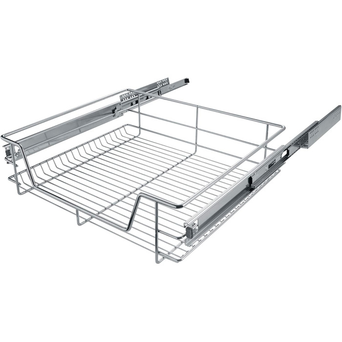 tectake® Telescopic Drawer, Extendable Drawer, Telescopic Shelf Retrofit, Kitchen Under-Cabinet Drawer, Kitchen Shelf, Drawer Organizer Office, Bathroom Under-Cabinet - suitable for 60cm