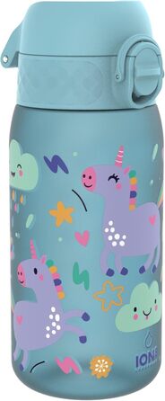 ion8 Insulated Stainless Steel Drinking Bottle 320 ml Leak-Proof One-Hand Opening Secure Locking Dishwasher Safe Flip-Top Lid Carrying Handle Easy to Clean, Durable, Unicorn (Evo, Recyclon, Alaskablue)