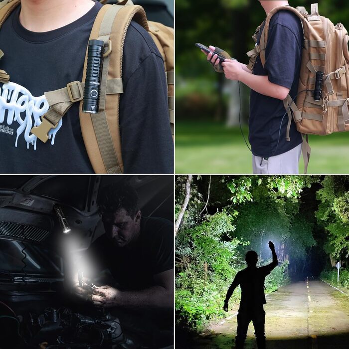 Ліхтар тактичний Wurkkos TS22 LED XHP70.3, 4800 люмен, водонепроникний IPX68, 6 режимів, CRI90, 5000K (зелений)