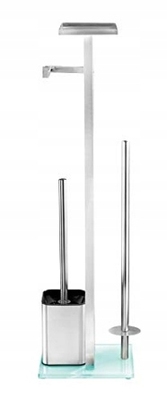 Підлоговий ершик для унітазу Wenko з металевим тримачем та контейнером