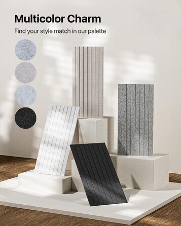 Акустичні панелі Soundsbay самоклейні для звукоізоляції та декору стін, 120×60×0.9 см, чорні (3 шт, 2.16 м²)