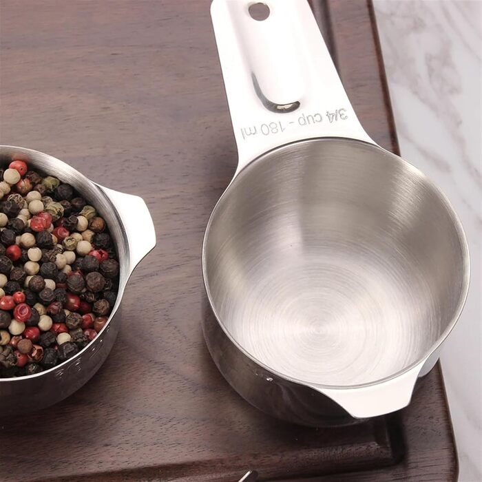Measuring Spoon Set - Set of measuring cups and spoons – Premium measuring cups and spoons made of stainless steel for dry and liquid ingredients (Color : E)