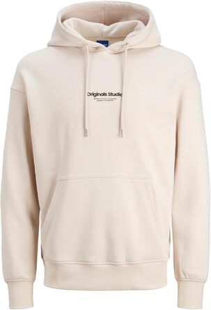Чоловічий худі з капюшоном Jack & Jones з принтом, розмір XL, колір Moonbeam