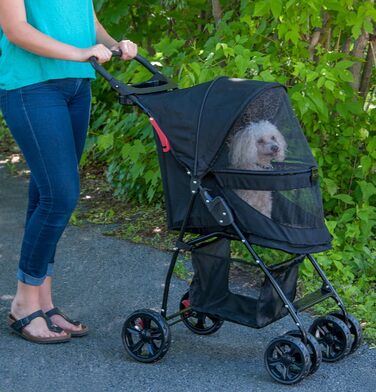 Візок для котів/собак Pet Gear Happy Trails, легкий, складаний, знімний підклад, кошик для зберігання Jaguar