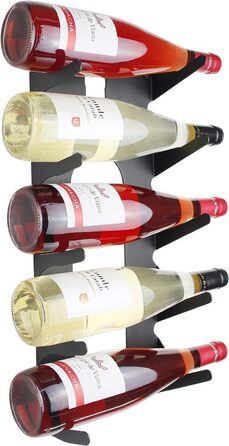 Steel wine rack for all types of wine, with wall mount and decorative molding. (2 x White)