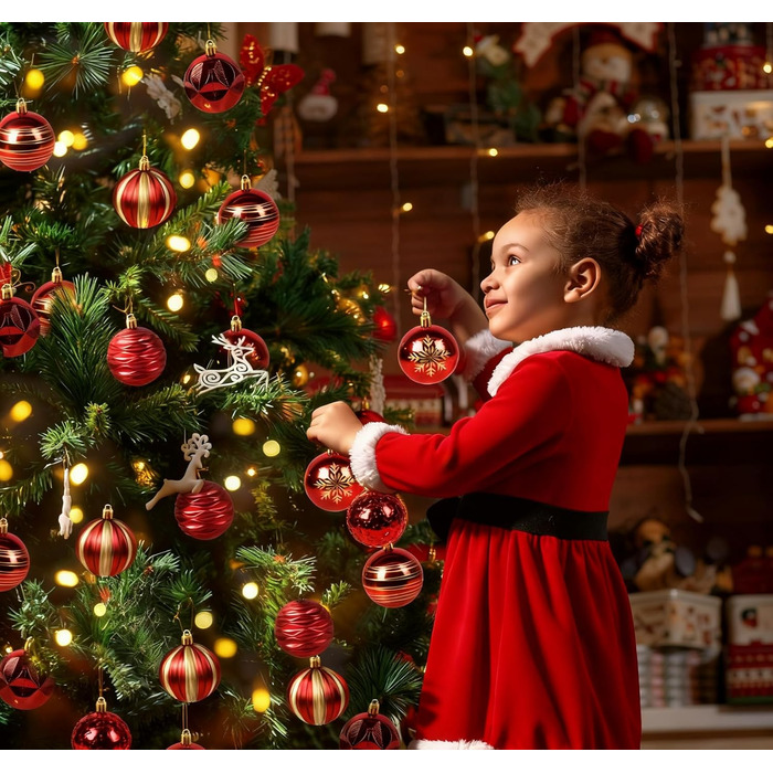 Набір прикрас для ялинки 30 шт. 6 см, пластикові кулі, темно-синій та білий колір, новорічний декор