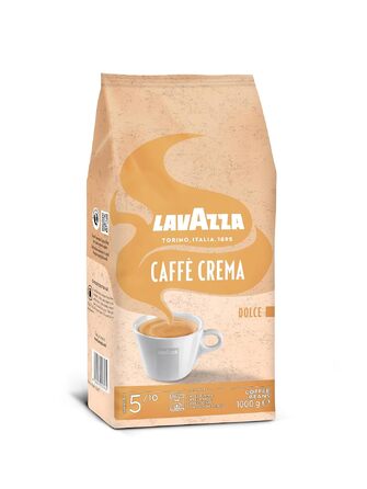 Кава в зернах Lavazza Caffè Crema Dolce, суміш арабіки та робусти для еспресомашин, середній обсмал, інтенсивність 5/10, 1 кг (набір 2 шт)